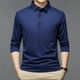 thumbnail image 3 of Camisa de manga larga con botones para hombre - Corte regular informal de negocios - Mezcla de poliéster y algodón, tallas M-XXXXL, 3 of 8