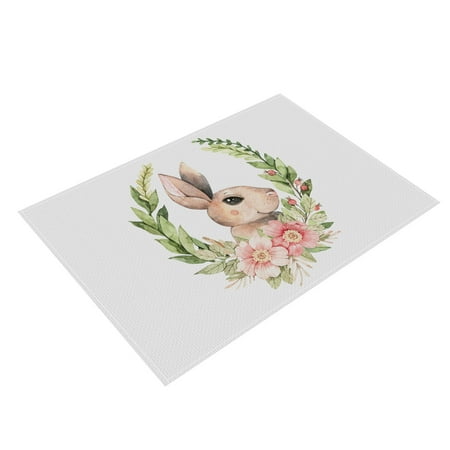 

Milexda Happy Easter Peeps Placemats Truck Hip Hop Bunny Table Mats Seasonal Spring Washable Place Mats Table Decoration For Easter Bunny Holiday Farmhouse Gathering Party Dinner Table Dec