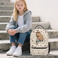 thumbnail image 5 of Jeiento Kids School Backpack, Water-Resistant Cool Capybara for Elementary School Kids Boys Girls, Cute Capybara Print 16 Inch Casual Daypack for Back to School, 5 of 7