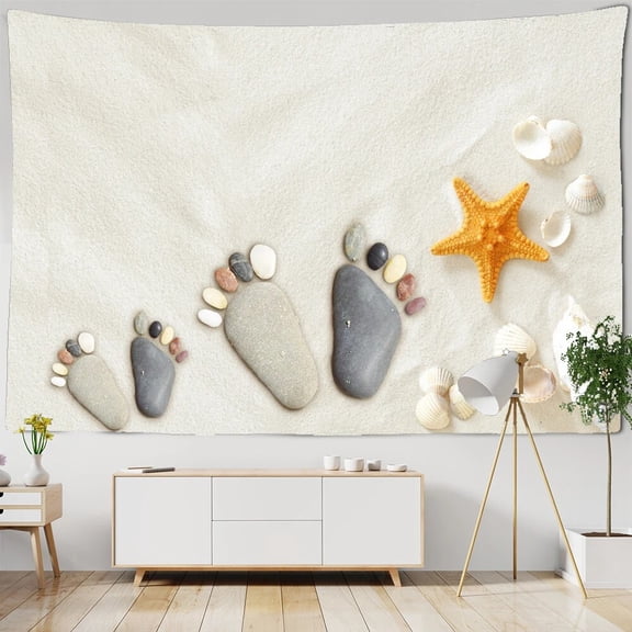 3D seaside beach shell landscape tapestry Bohemian Art decoration wall hanging bedroom liv
