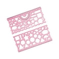 thumbnail image 1 of maskred Règle de Modèle de Dessin Géométrique Tout-en-un pour la Construction de Mathématiques et Convivial Rouge 20 x 11.5cm 1Set, 1 of 6