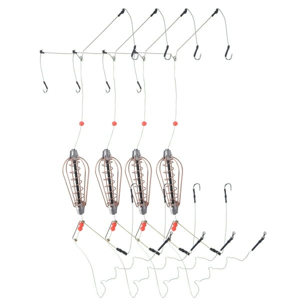 10 PCS Carp Fishing Cage Hook Holder Metal Bait Practical Accessories