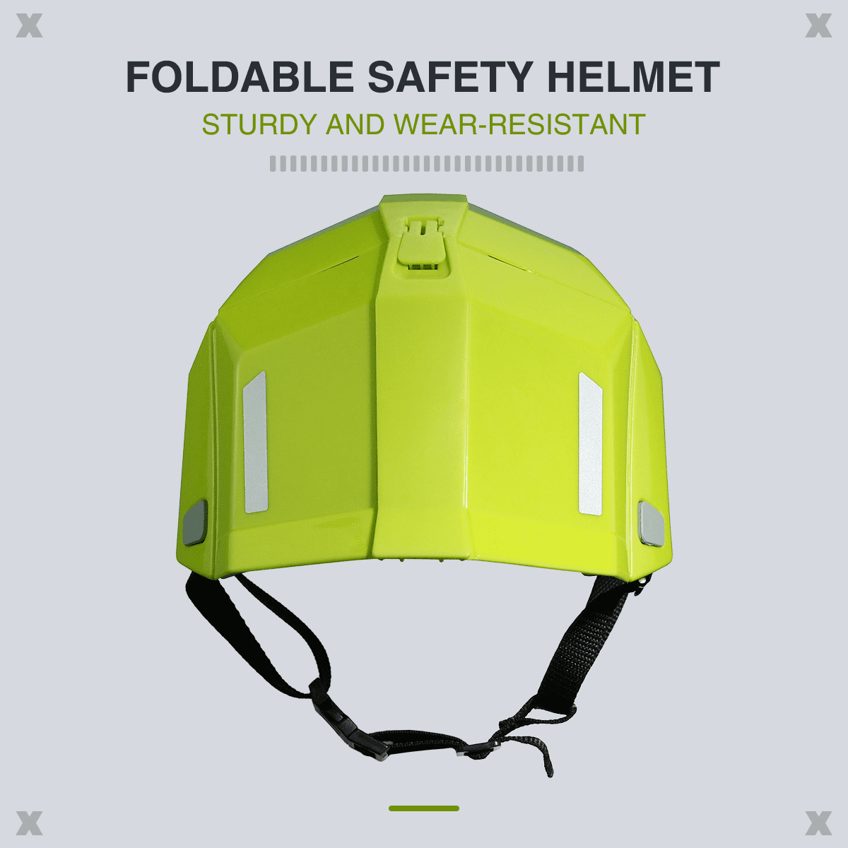 Foldable Safety Hardhat Helmet Outdoors Collapsible Helmet Perfect Construction Hard Hats Safety Cap One Size for Offices Earthquake Public Facilities of Disaster (Fluorescent Yellow)