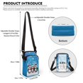 thumbnail image 6 of HELLHERO with Zipper Small Crossbody Purse, Polyester Cross Body Purse for Adults, Mushroom under Stars, 6 of 7