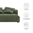 thumbnail image 4 of Modular Loveseat Sofa, Green, Fabric, Living Room Lounge Cafe Lobby Hospitality Restaurant, Modern Contemporary, HB37173, 4 of 9