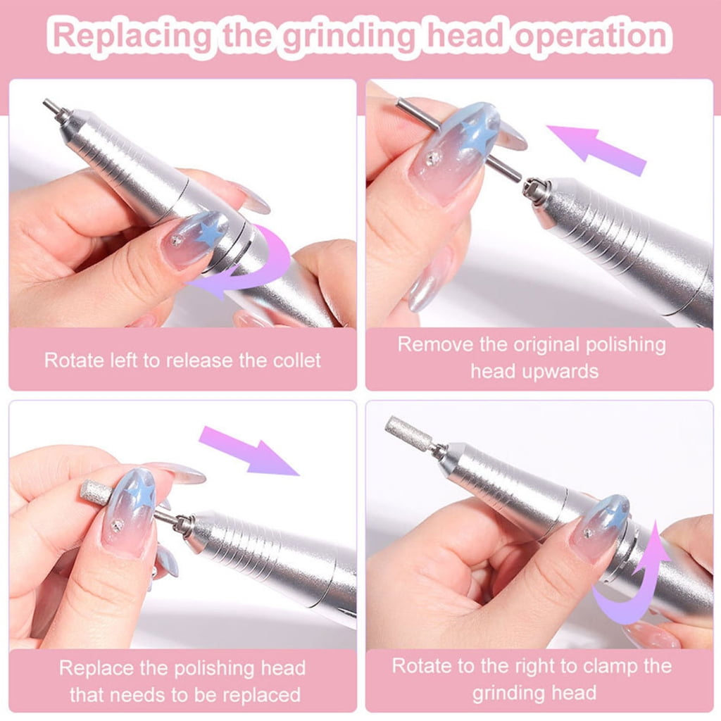 Nails Drill Set Electric Nails Drill Machine with Drill Bits Nails File Drill
