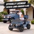 thumbnail image 2 of 24V Ride On Dump Truck for Kids, Licensed Toyota Land Cruiser FJ45 Power Car Wheels Ride On Toy with Electric Dump Bed, Parent Remote Control, Music, LED Lights, Birthday Gift for Kids Ages 3-6, Blue, 2 of 11
