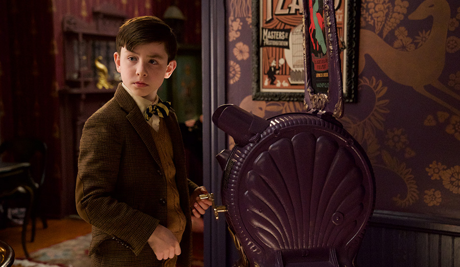 Owen exploring in "The House with a Clock in its Walls"