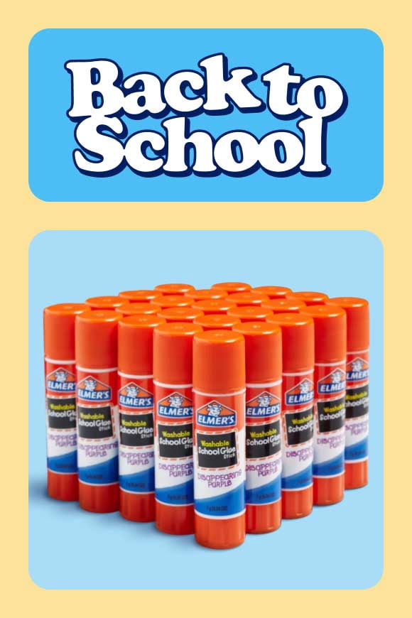 Glue sticks on a blue background.