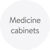 Medicine cabinets.