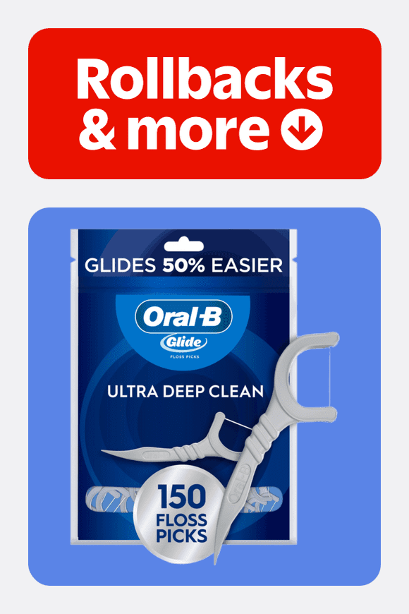 Image shows Oral-B Floss, Glide Ultra Deep Clean Floss Picks, Removes Food and Plaque, Cool Mint Flavor, 150 Floss Picks