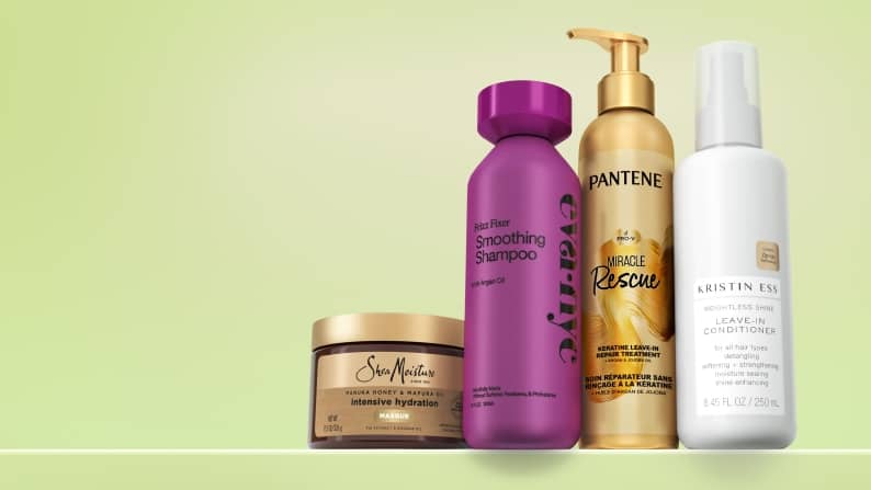 An image of multiple haircare products lined up.