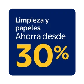 descuento 30% papeles y limpieza