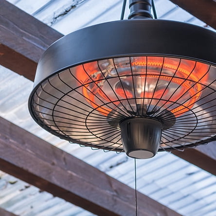 A hanging patio heater. Links to the best hanging patio heaters on Walmart.com.