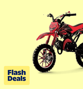 Image shows Ktoebyco 49cc Kids Dirt Bike, Gasoline Powered 2-Stroke Mini Motorcycle, 1-Seater, 1.5L Fuel Capacity, Red