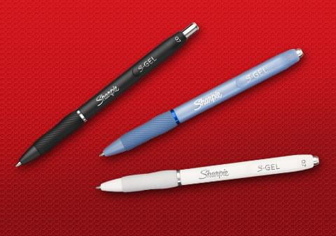 Sharpie S-Gel, Gel Pens, Medium Point (0.7mm), Frost Blue Body, Black Gel  Ink Pens, 4 Per Pack, 3 Packs