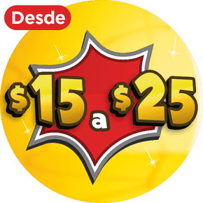 Hasta $25