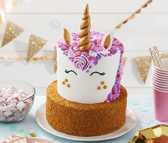 Unicorn Treat Stand with Cones MAGICAL DECOR FAIRYTALE Birthday Party Favors