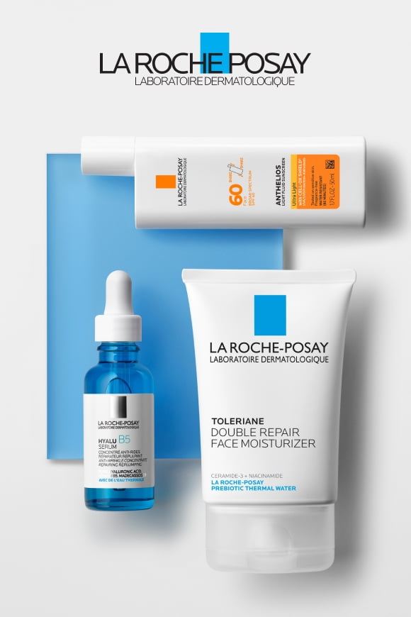 Image of multiple skincare products is shown.