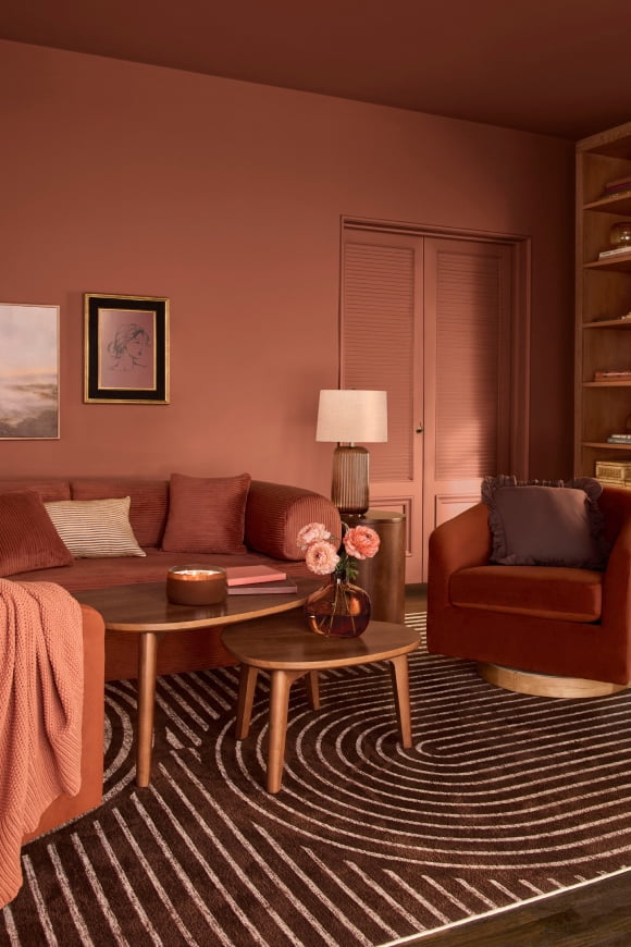 Try color drenching for a bold look.