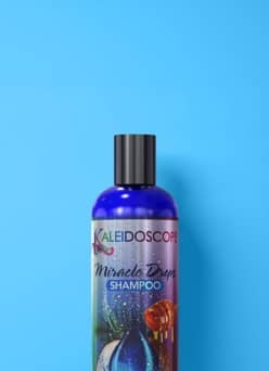 Bottle of Kaleidoscope Miracle Drops shampoo.