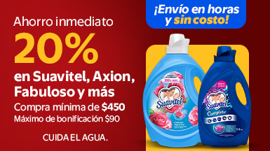 20% en compras mínimas de $450	Bonifación Colgate