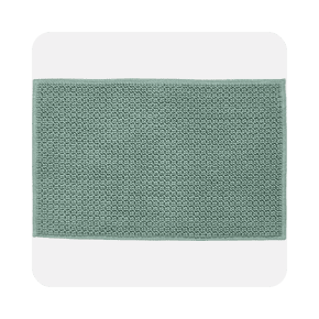 green bathroom mat