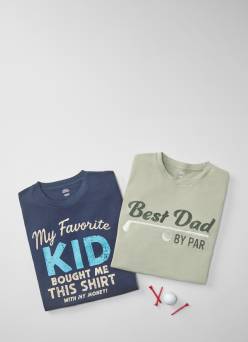 Image of two graphic t-shirts.