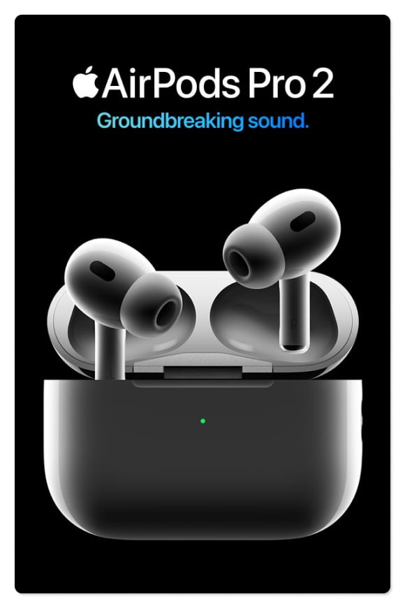 AirPods Pro 2. A breakthrough in hearing health. Shop now.