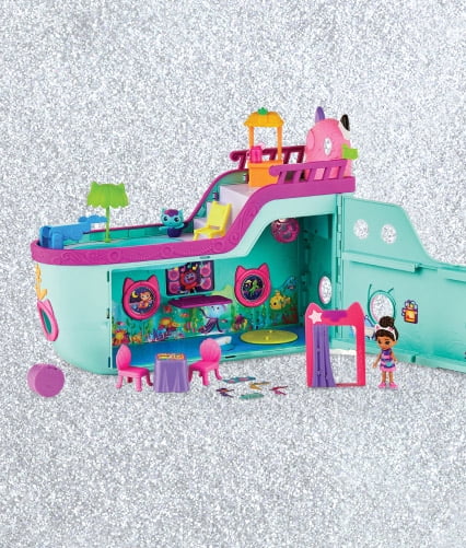 Gabby’s Dollhouse, Gabby Cat Friend Ship Cruise Ship Toy Vehicle Playset, for Kids age 3 and up