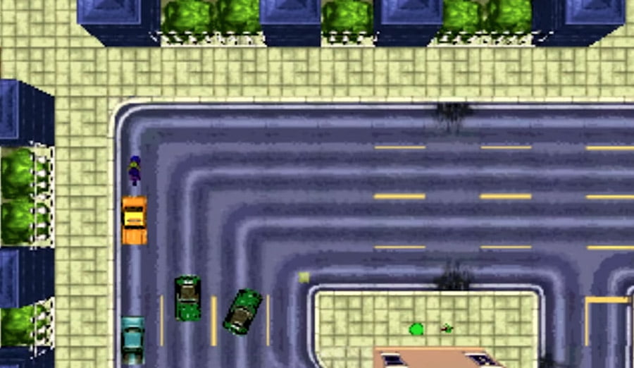 PlayStation Classic - The top-down driving gameplay of the original Grand Theft Auto.