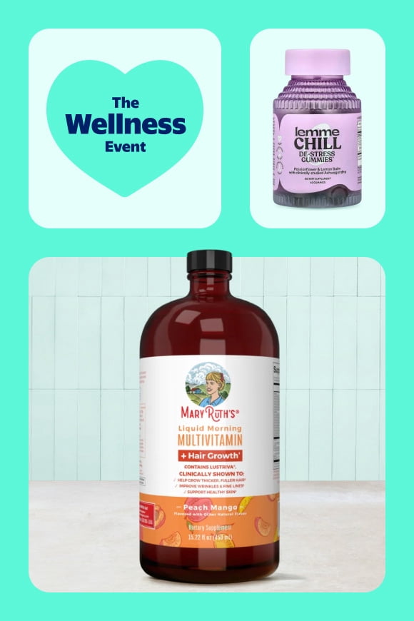 Lemme Chill de-stress gummies and Mary Ruth’s liquid multivitamins.