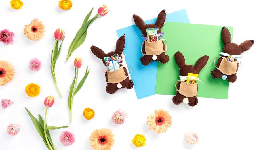 How to Make an Adorable Stuffed Chocolate Bunny Easter Candy Holder