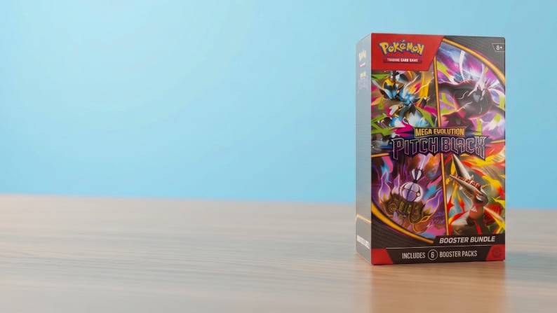Pokemon trading card Mega Evolution Five Pitch Black booster bundle.