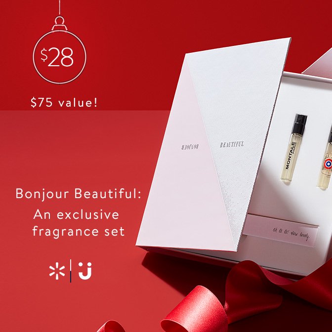 $28 $75 value! Bonjour Beautiful: An exclusive fragrance set Walmart + Jet