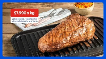 Carne sobrecostilla, punta paleta y huachalomo