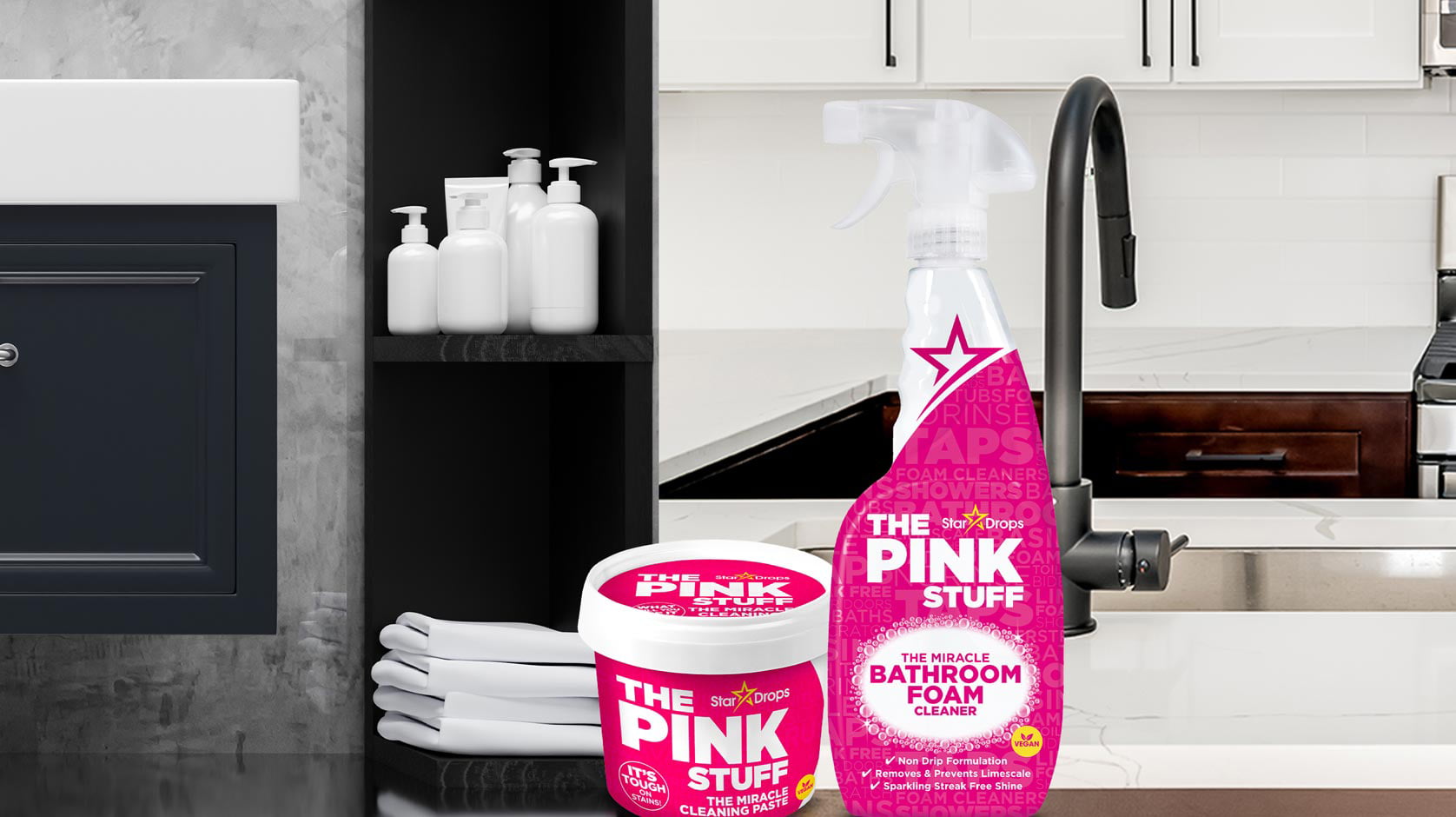 The Pink Stuff, Home & Bathroom Foam Cleaner, 25.36 fl. oz
