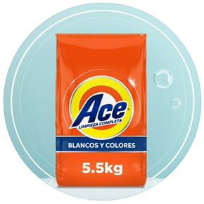 Detergente en polvo Ace limpieza completa para lavar blancos y colores 5.5  kg