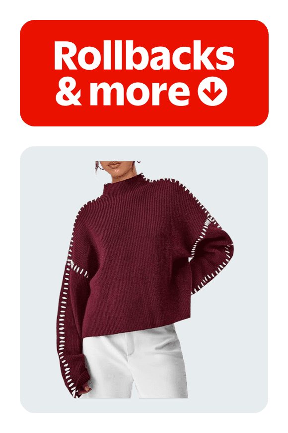 Image shows PRETTYGARDEN Women's Chunky Knit Sweaters Fall Long Sleeve Mock Neck Oversized Pullover Tops Winter Fashion Clothes
