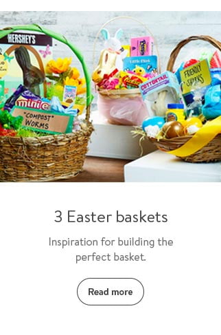 3 Easter baskets. Inspiration for building the perfect basket. Read more.