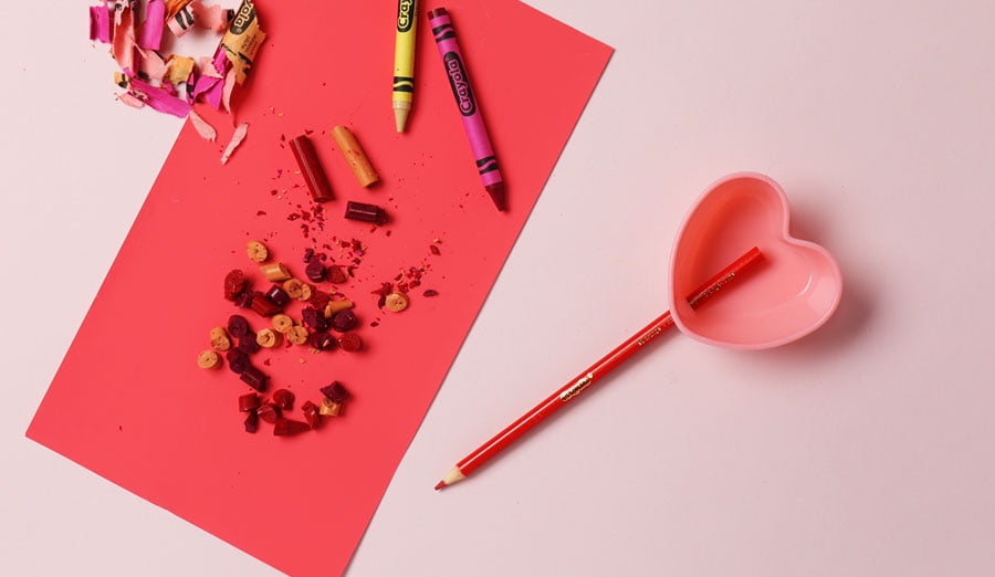pieces of crayon ready to go into silicone baking cup
