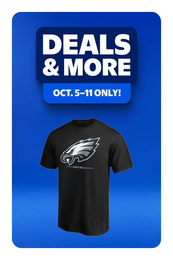 Image shows Men's Black Philadelphia Eagles Team Lockup T-Shirt