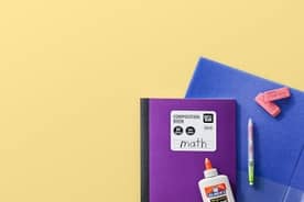 Notebooks, binders, pencils and glue.