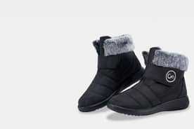 Faux fur trimmed winter boots.