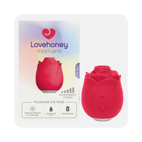 Image shows Lovehoney Mon Ami Pleasure Air Suction Vibrating Rose, Red