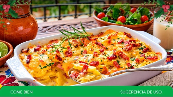 Gratinado de jamón y papa