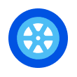 7043854-003-SVCS-BatteryInstllationUpdate-REG-ALL-TileCardsServiceTiles -Null An illustration of a blue tire.