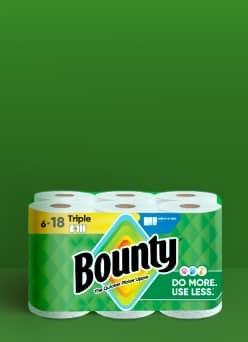 A pack of bounty napkins is shown.