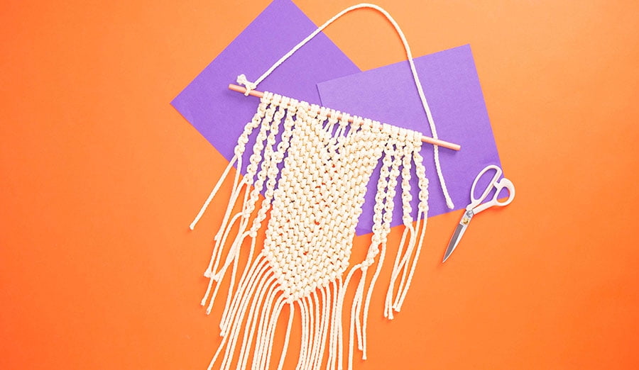 Step 13 cut cord for hanger