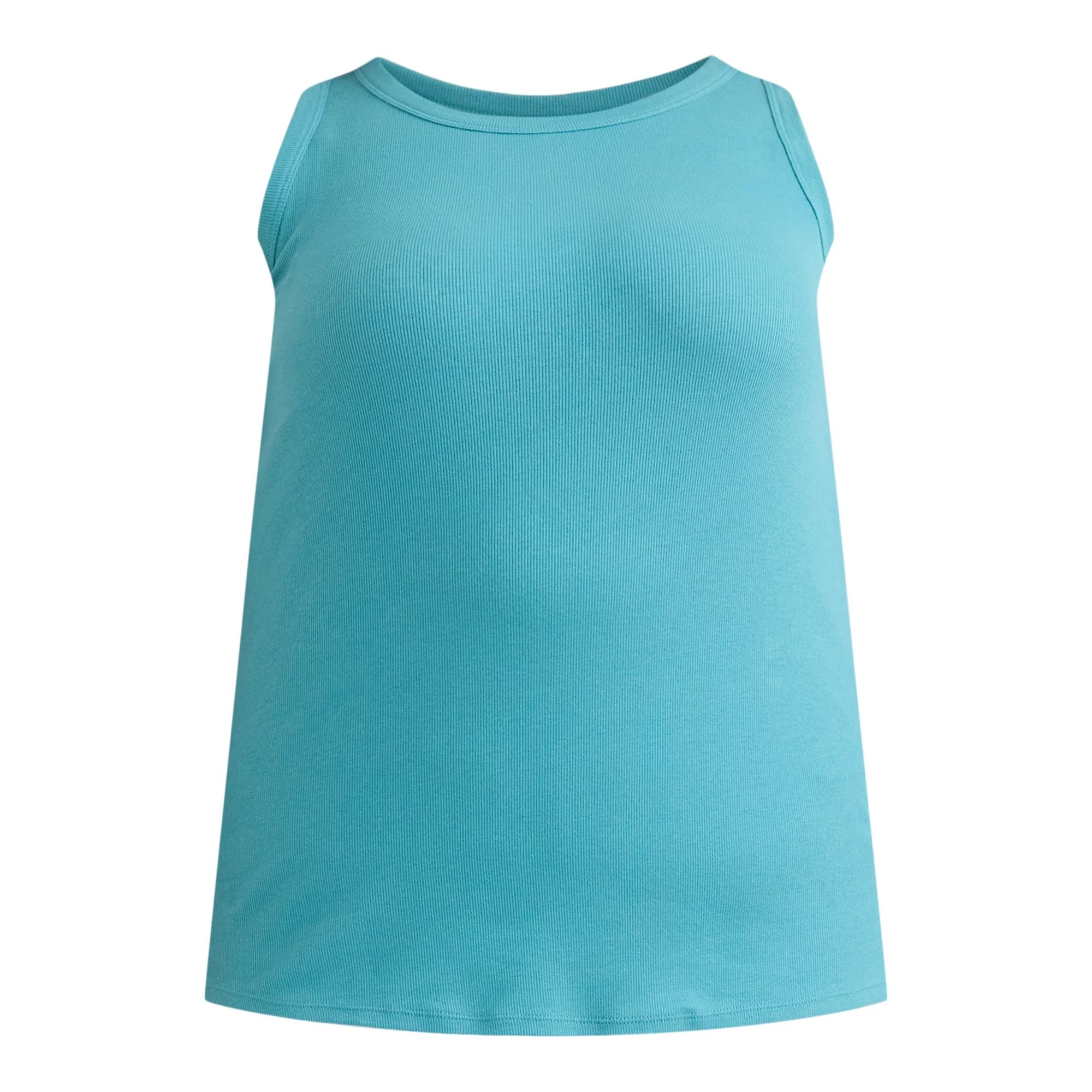 Women's Summer Tank Top – Sleeveless, Loose Fit Tunic, Blue, Cotton Blend, Casual Graphic Tee (X-Large)